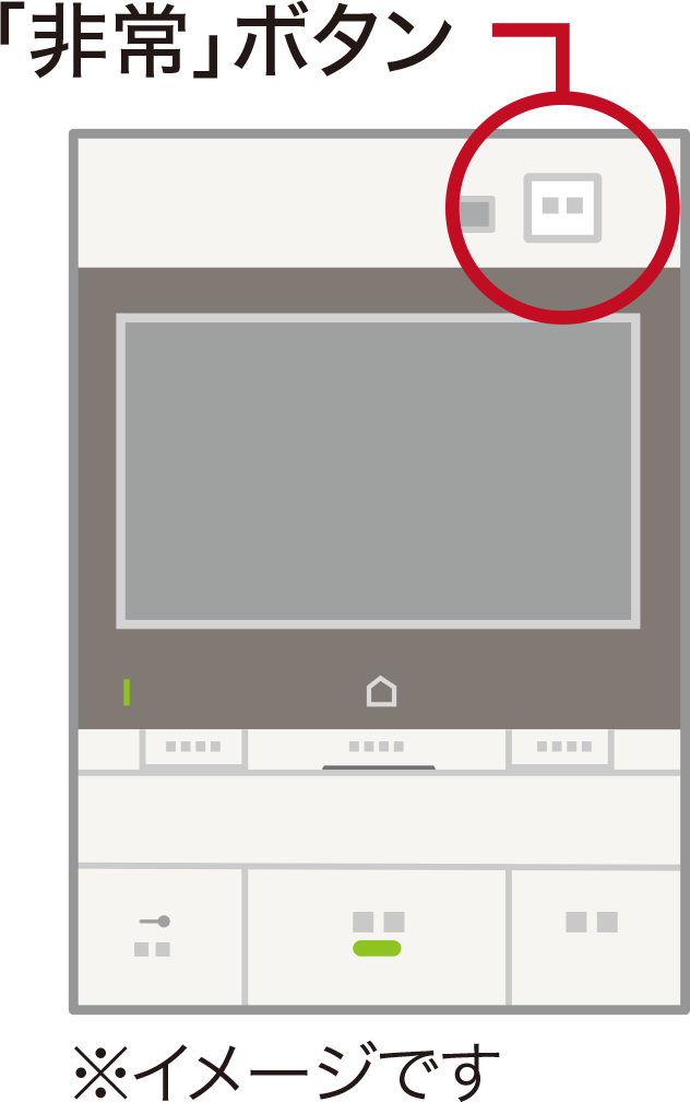 インターホンの非常ボタンの位置（イメージ）｜<?php echo $pageTtl ?>