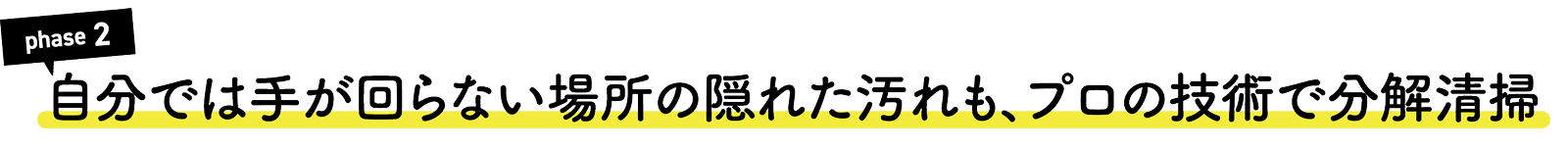 Phase2 自分では手が回らない場所の隠れた汚れも、プロの技術で分解清掃