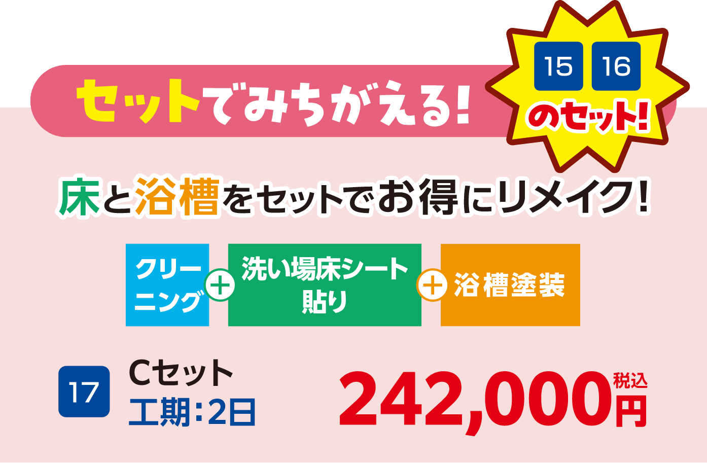 Cセット 工期:2日 242,000円