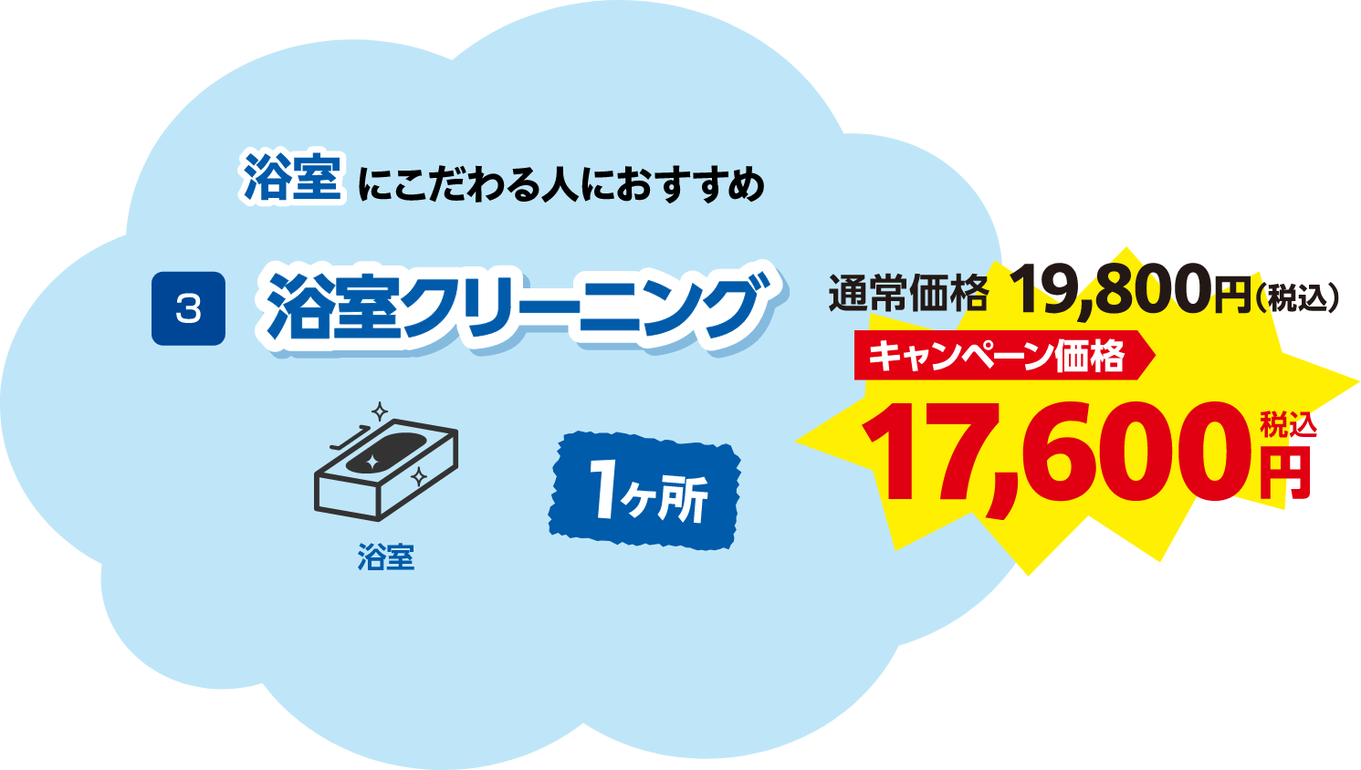 浴室クリーニング キャンペーン価格 17,600円