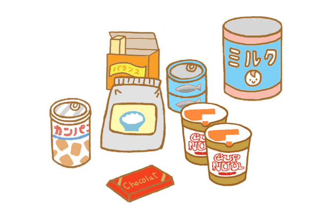 3日分の食品のイラスト