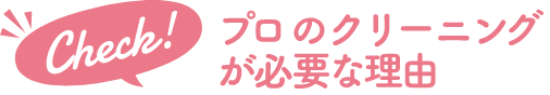 Check!プロのクリーニングが必要な理由
