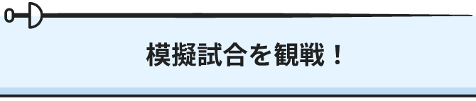 模擬試合を観戦！