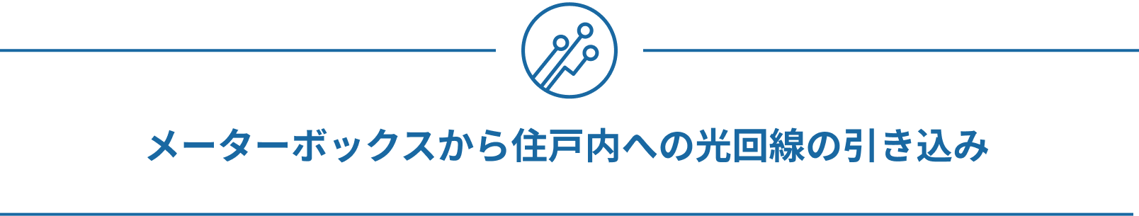 メーターボックスから住戸内への光回線の引き込み