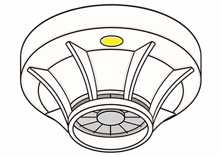 定温式火災感知器のイラスト