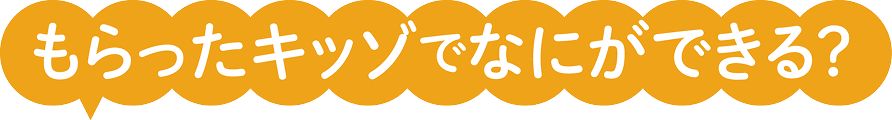 もらったキッゾでなにができる？