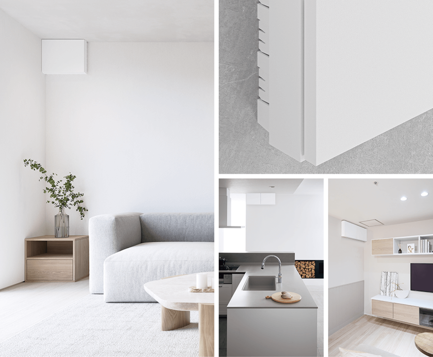 部屋の様々な箇所に設置された最新モデルの分電盤