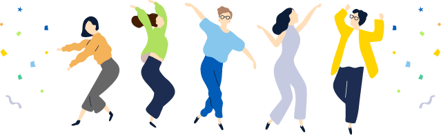 ダンスする人たちのイラスト