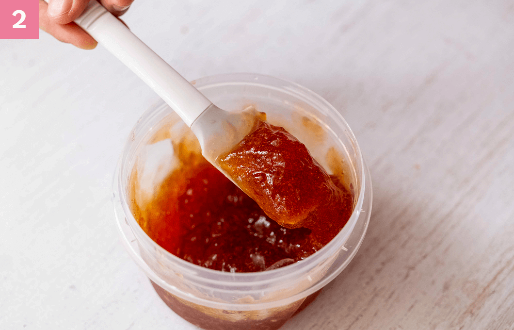 ゼリー状になった材料