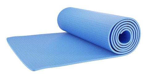 丸められたヨガマット