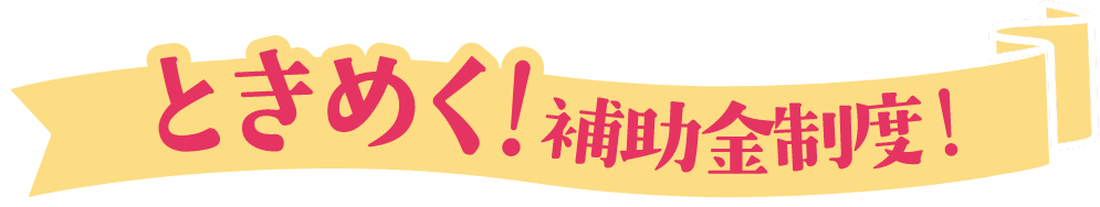 ときめく!補助金制度!