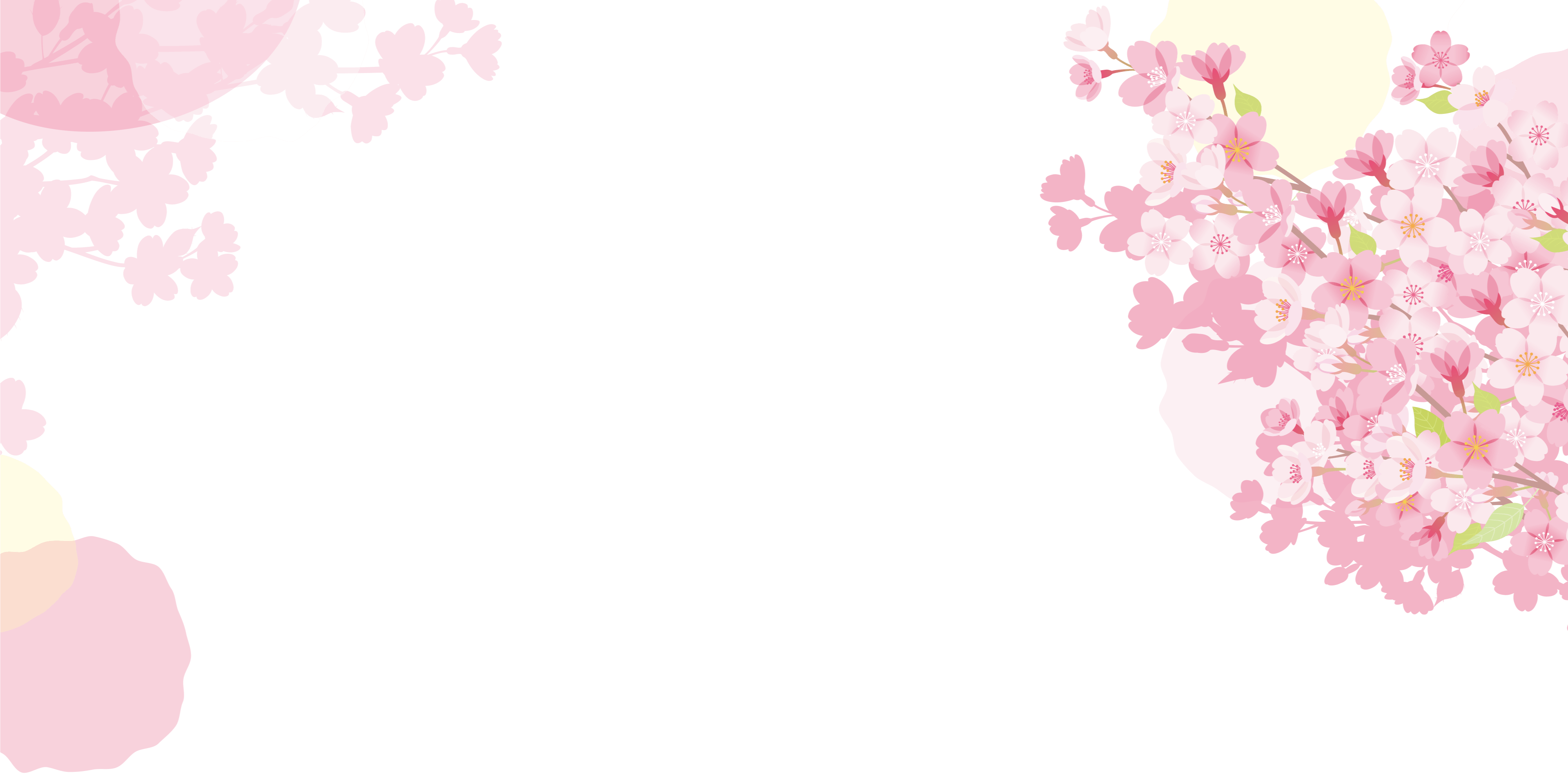 桜の花びらや枝