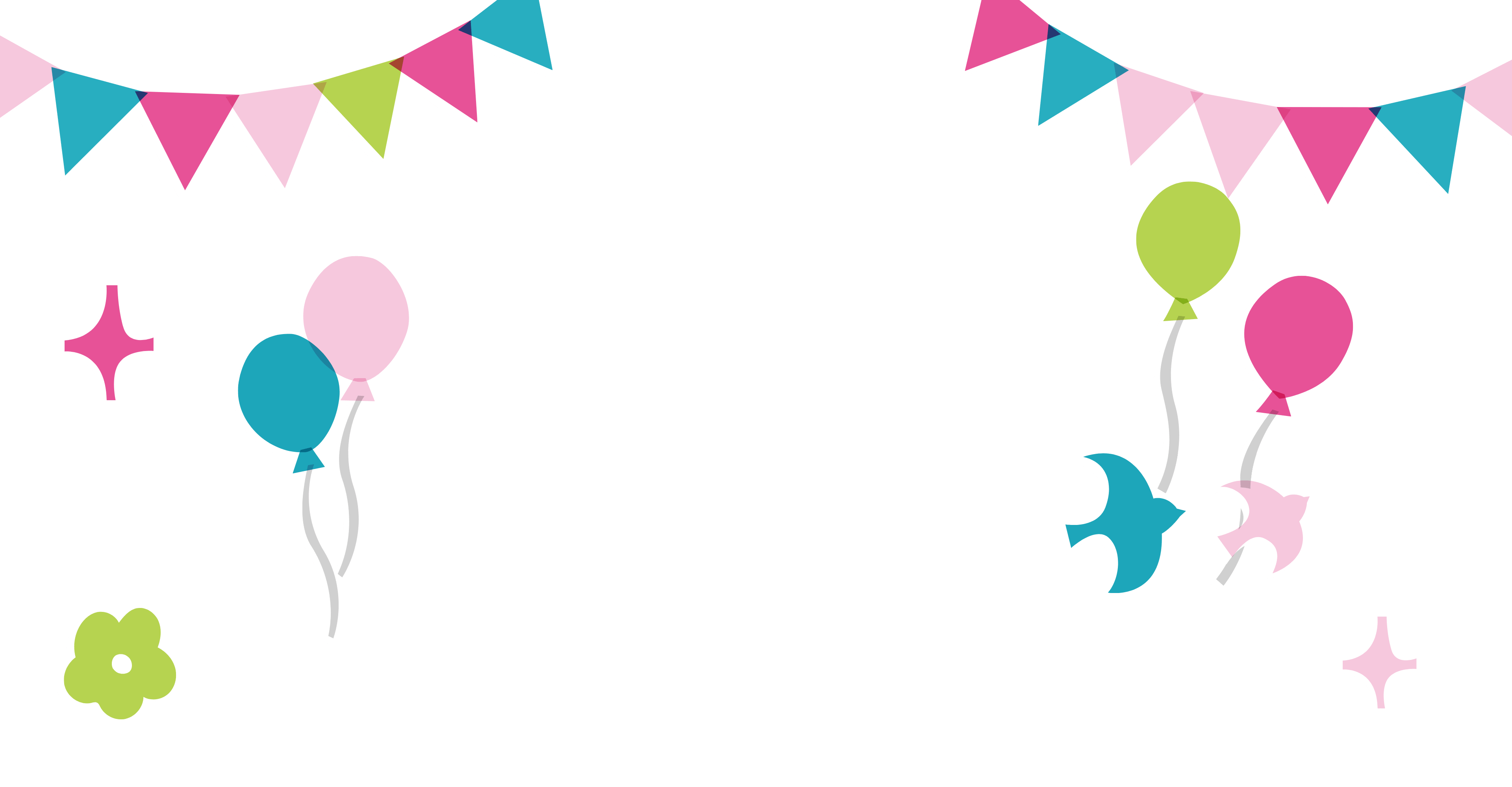風船と鳥のイラスト