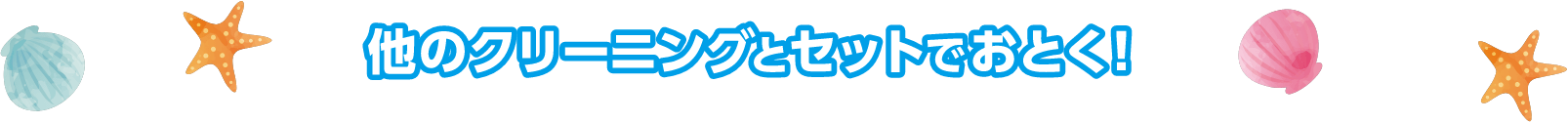他のクリーニングとセットでおとく!