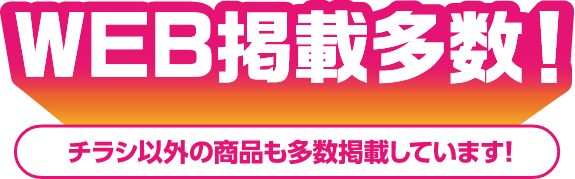 WEB掲載多数!チラシ以外の商品も多数掲載しています!