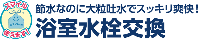 節水なのに大粒吐水でスッキリ爽快！浴室水栓交換