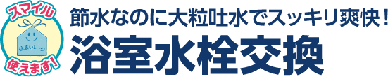 節水なのに大粒吐水でスッキリ爽快！浴室水栓交換