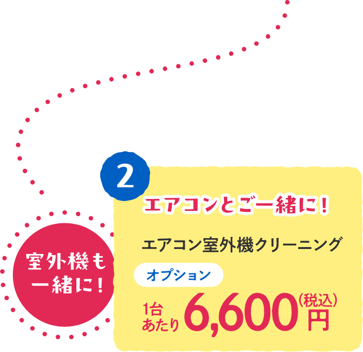 エアコンとご一緒に室外機も！ エアコン室外機クリーニング：1台あたり 6,600円（税込）