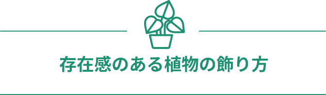 存在感のある植物の飾り方