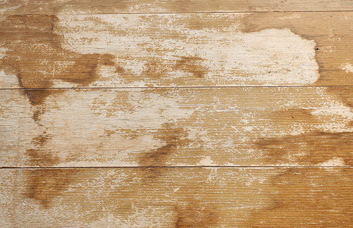 結露が原因で劣化した床