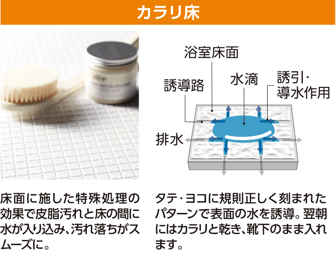 カラリ床の機能一覧図