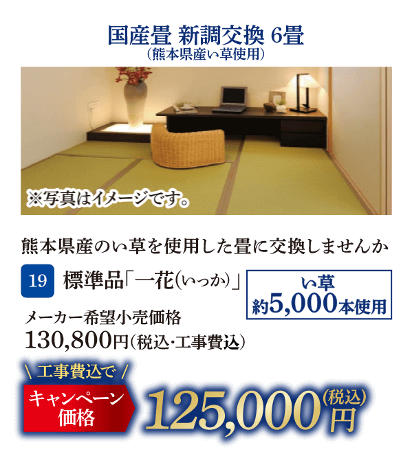 19 標準品「一花(いっか)」 メーカー希望小売価格：130,800円（税込・工事費別）、キャンペーン価格：125,000円（税込・工事費込）