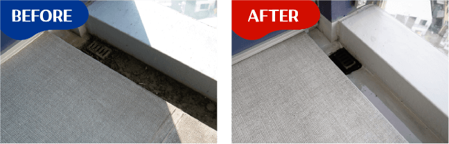 排水溝清掃のビフォーアフター