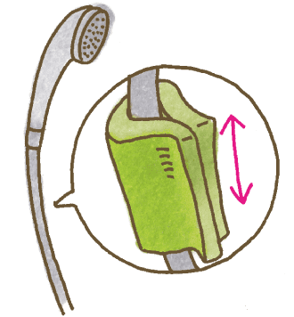 シャワーホースの汚れは<br>歯磨き粉とスポンジでこする！