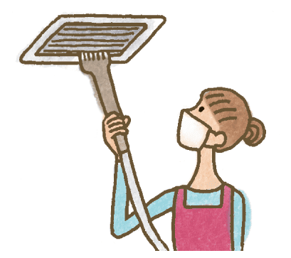 掃除機でホコリをしっかり落とす！